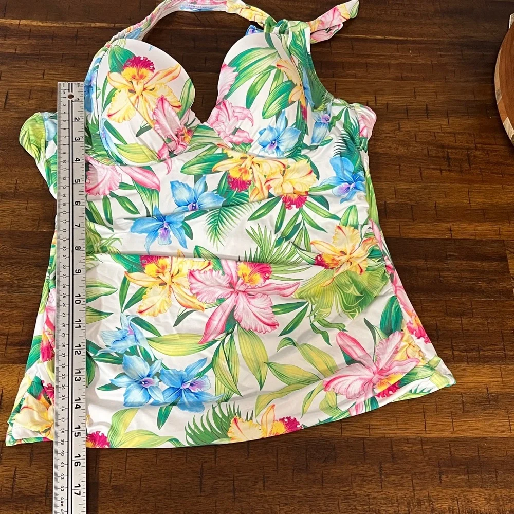 NWT Tommy Bahama Orchid Garden Halter Tummy Control Tankini Small Sizes L, S